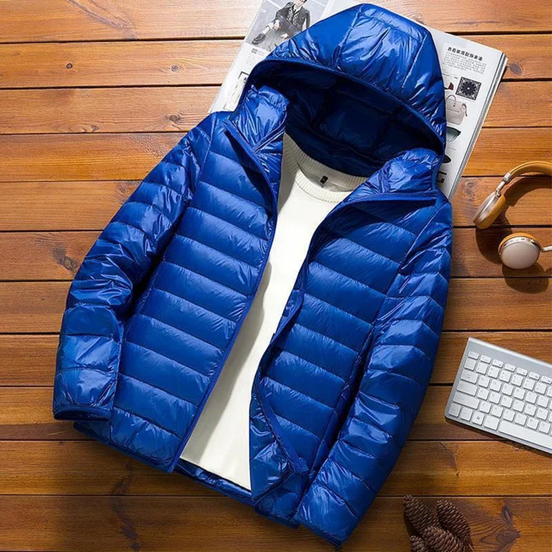 "Trendy Men's Lightweight Cotton Winter Coat for Sports and Casual Wear"