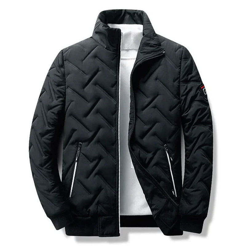 "Men's Standcollar Lightweight Winter Parka - Stylish & Warm Windbreaker Jacket"