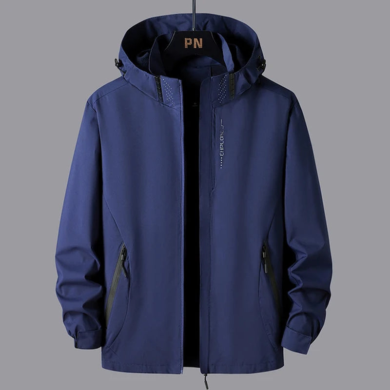 Waterproof Hooded Men's Jacket for Autumn Outdoor Activities