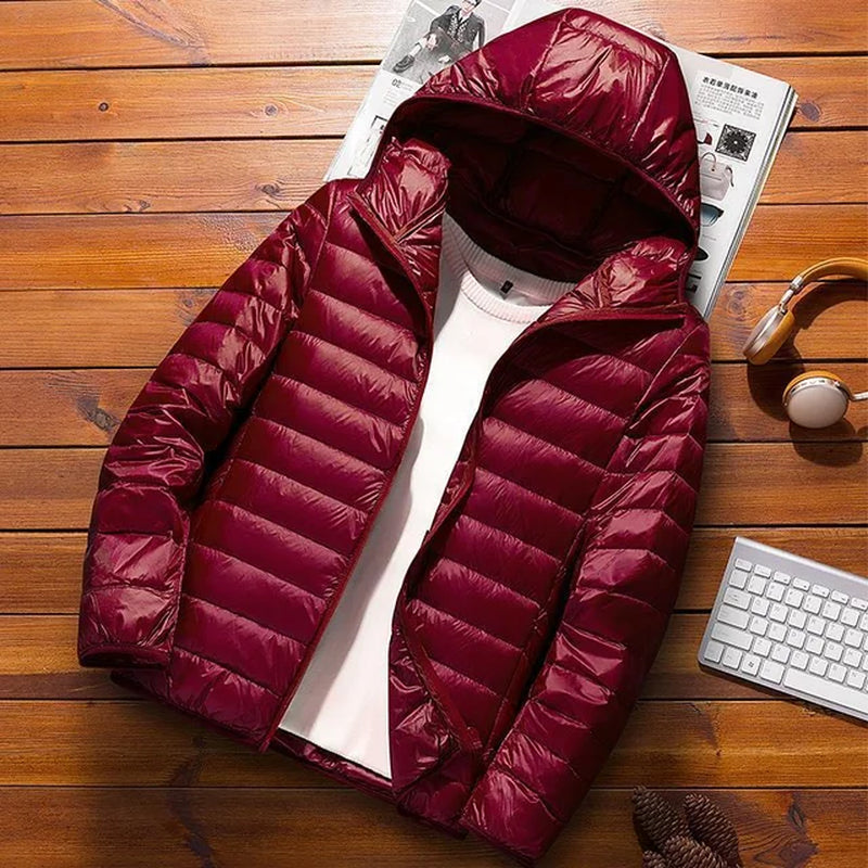 "Trendy Men's Lightweight Cotton Winter Coat for Sports and Casual Wear"