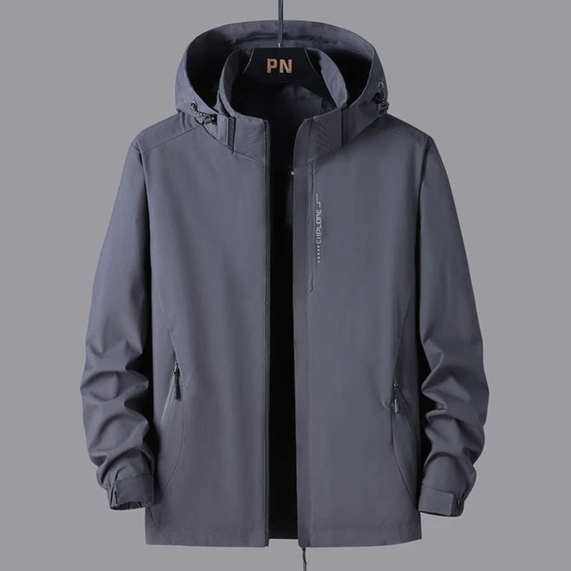 Waterproof Hooded Men's Jacket for Autumn Outdoor Activities