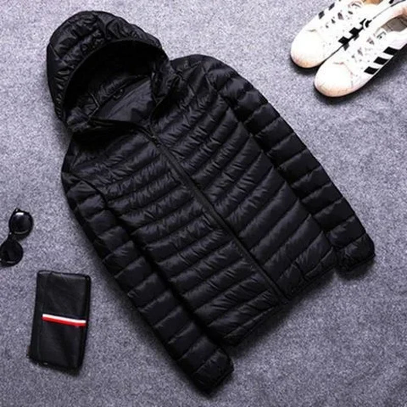 "Trendy Men's Lightweight Cotton Winter Coat for Sports and Casual Wear"