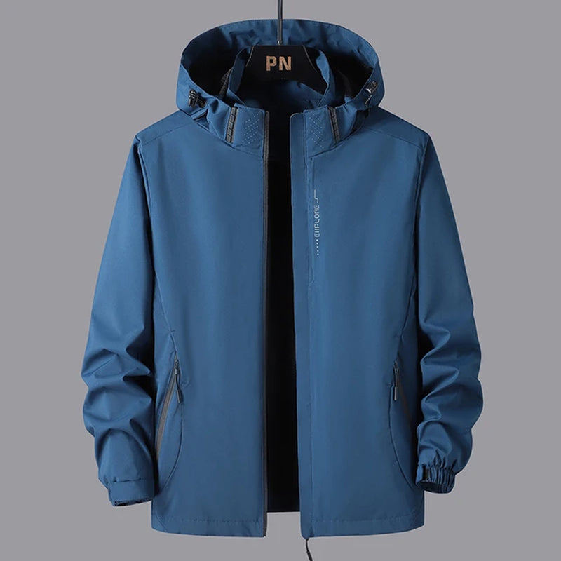 Waterproof Hooded Men's Jacket for Autumn Outdoor Activities