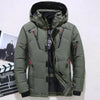 Winter Wonderland: Men's White Duck Down Hooded Parka