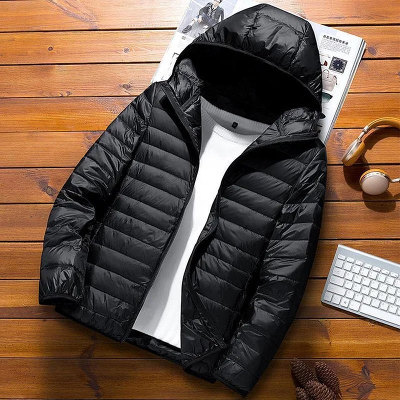 "Trendy Men's Lightweight Cotton Winter Coat for Sports and Casual Wear"